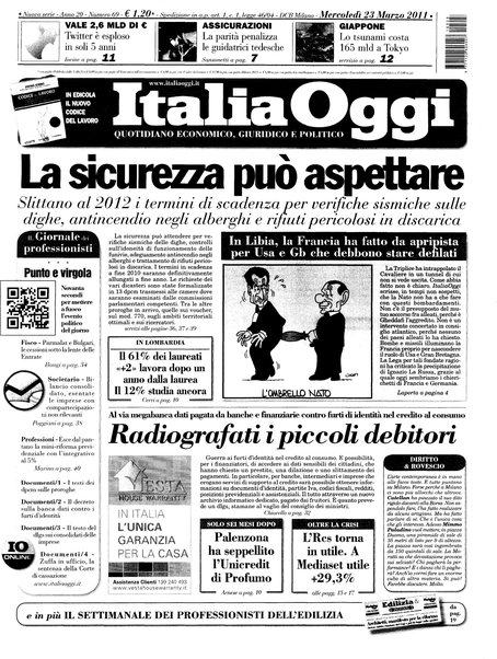 Italia oggi : quotidiano di economia finanza e politica